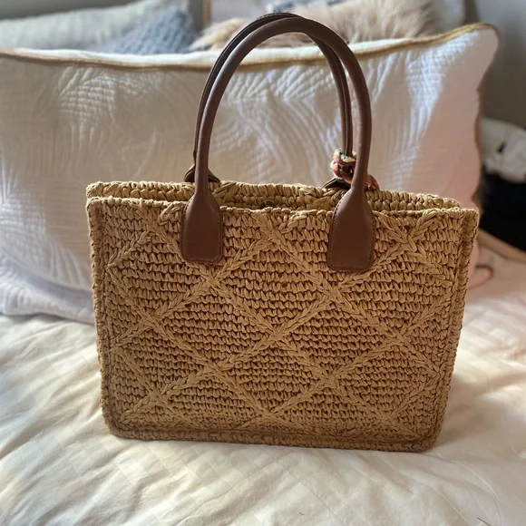 Vince Camuto Raffia Tote - Picture 3 of 3
